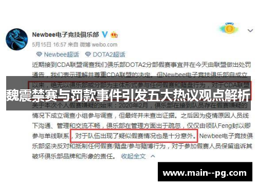 魏震禁赛与罚款事件引发五大热议观点解析